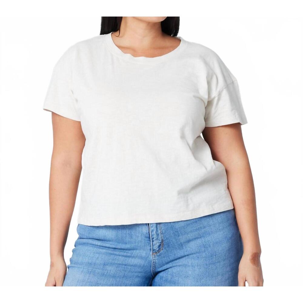 NEW KNOWN SUPPLY easy cropped tee in stone